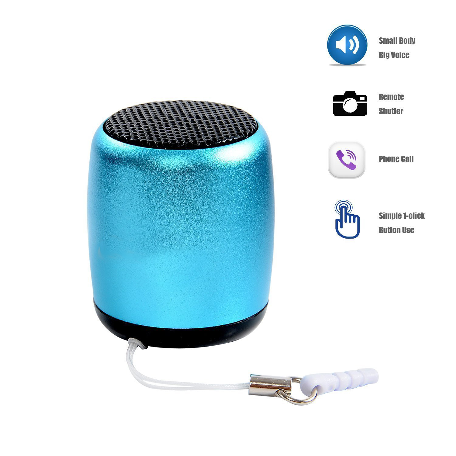 Cute Bluetooth Speaker, portable, rechargeable, Small but loud